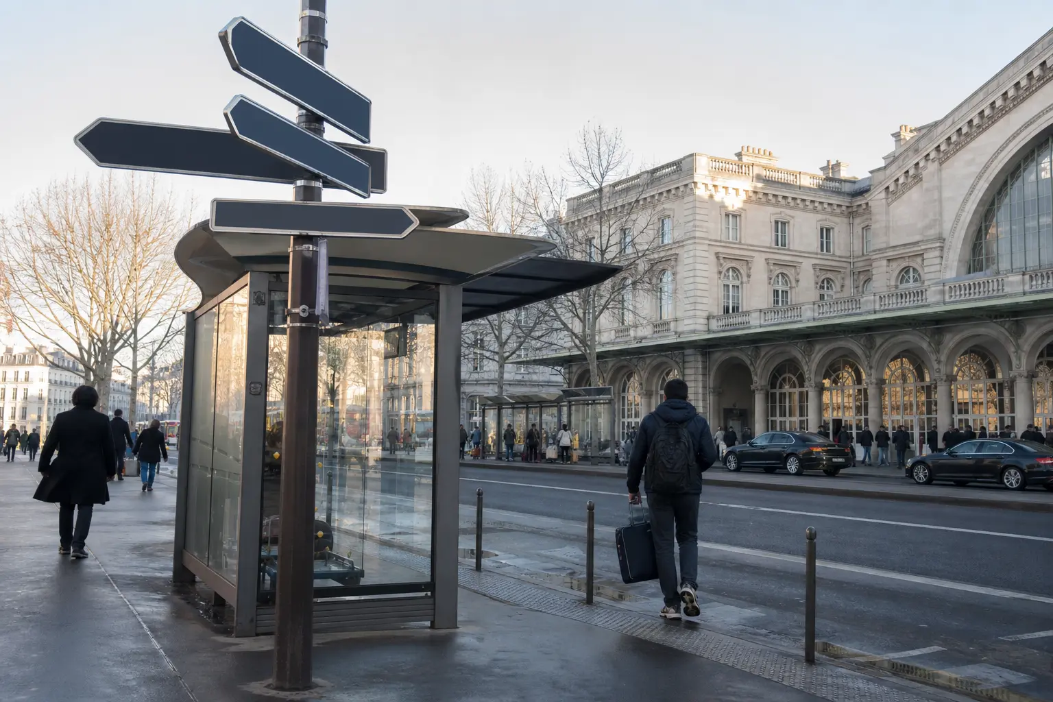 Où se trouve l’arrêt de bus 91 à la gare Montparnasse ?