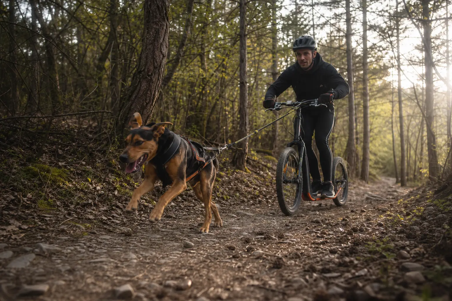Peut-on pratiquer la cani-trottinette avec son chien ?