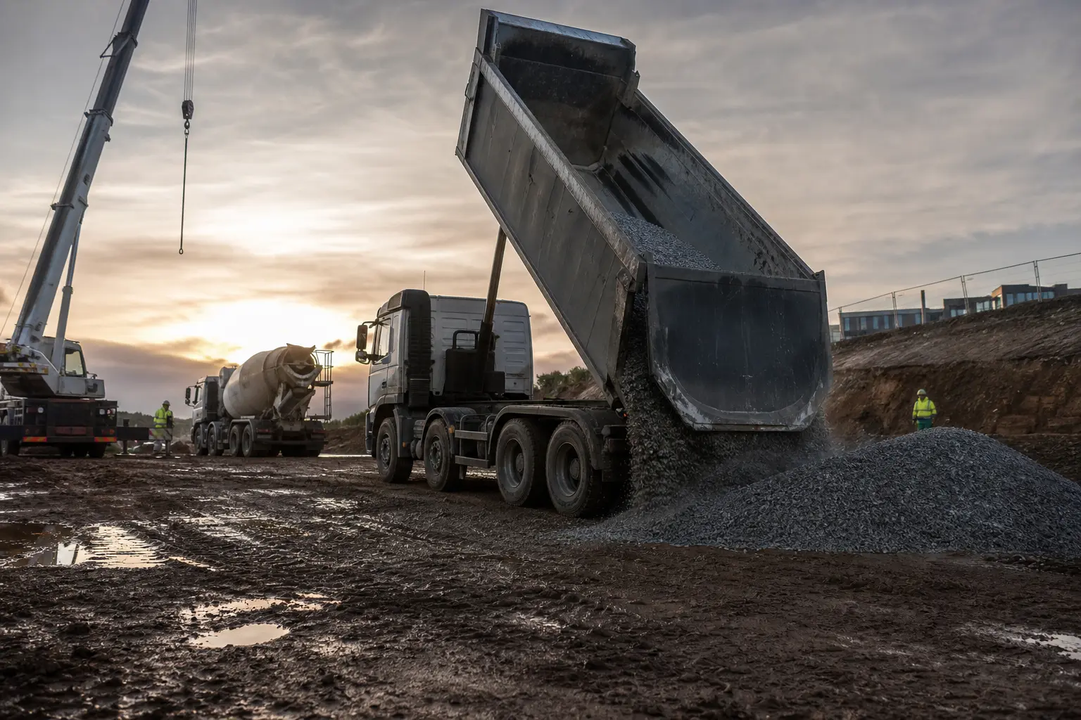 Quels sont les avantages des gros camions sur les chantiers de construction ?
