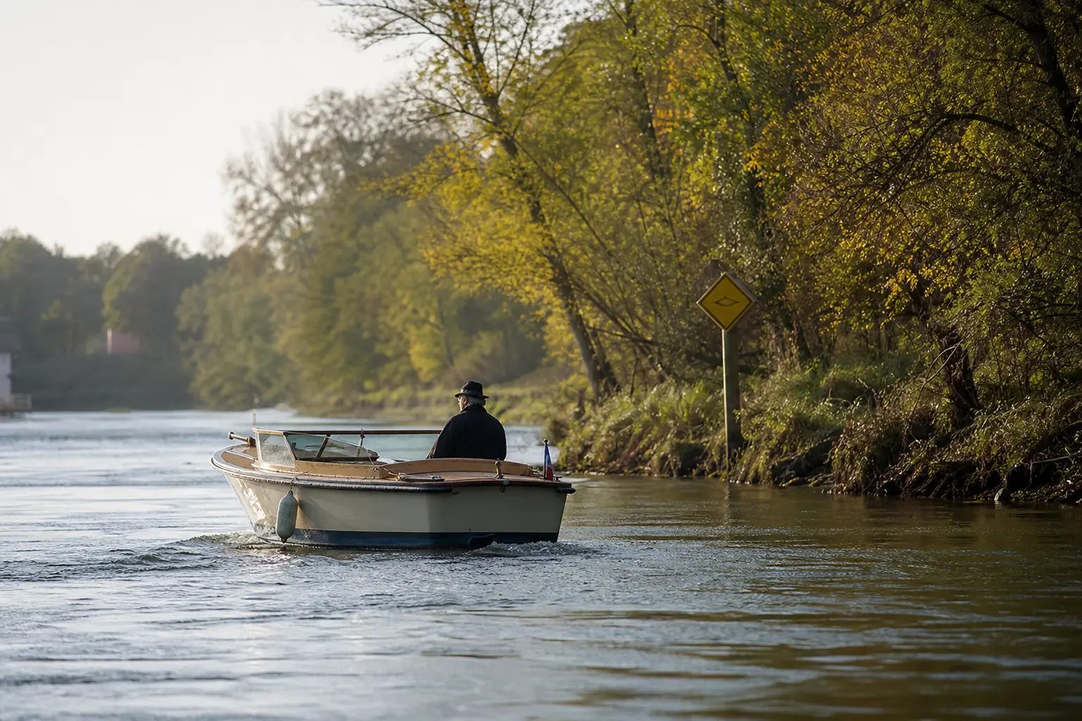 Quelle est la vitesse maximale autorisée pour un bateau à moteur sur une rivière ou un plan d’eau intérieur ?