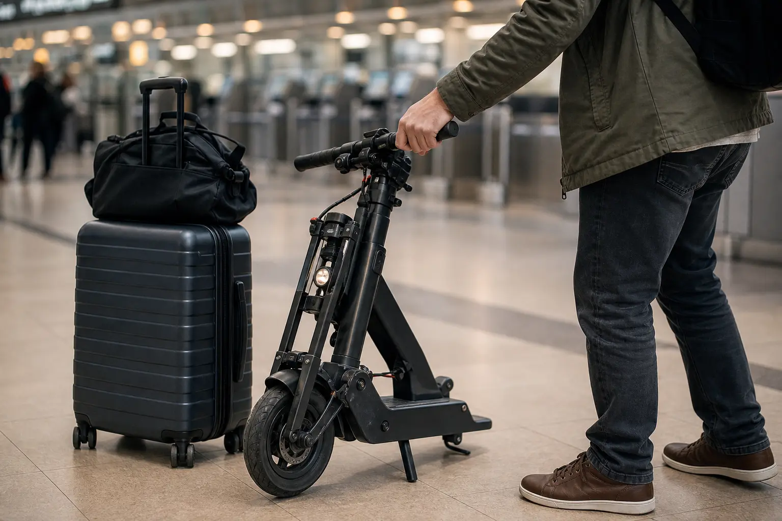 Trottinette électrique en avion : peut-on l'emporter en soute et que dit la règle sur la batterie ?