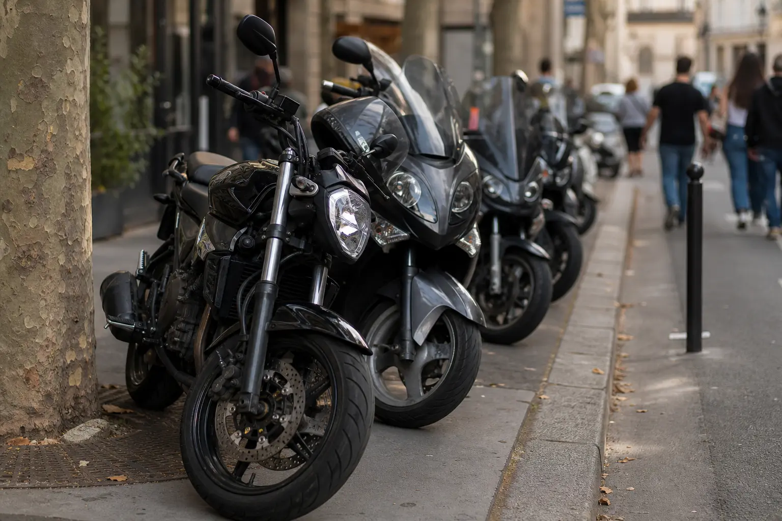 Garer sa moto sur le trottoir : c'est autorisé ou pas ? L'amende encourue