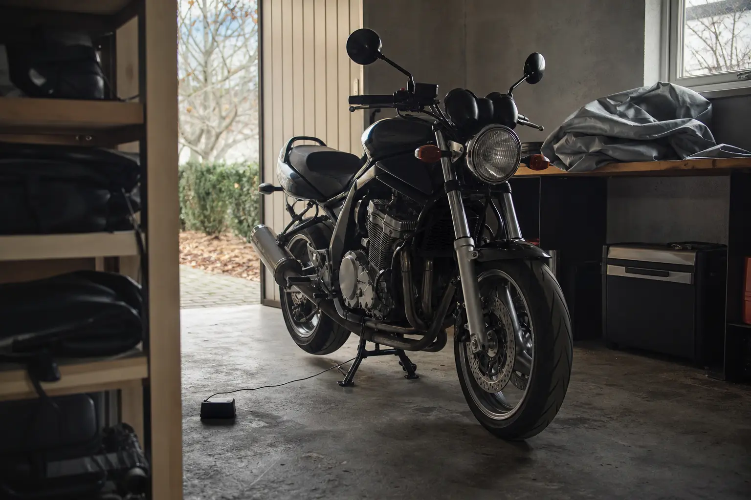 Hivernage moto : préparer sa machine pour plusieurs mois sans rouler (batterie, carburant, pneus, assurance)