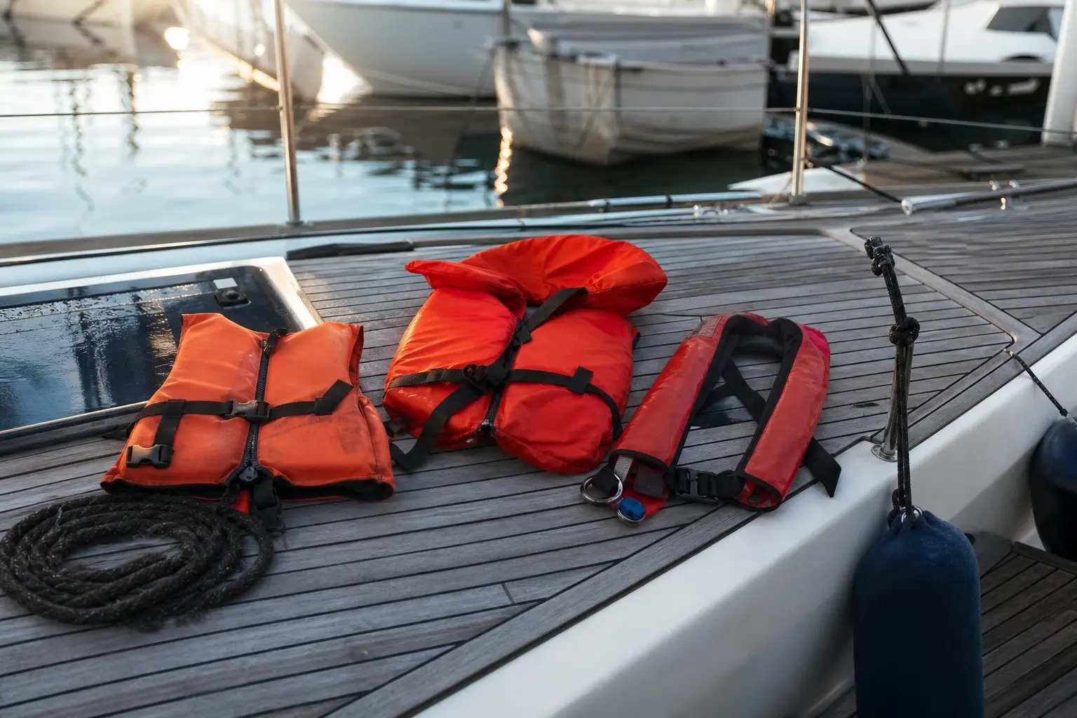 Gilet de sauvetage en bateau : 50N, 100N ou 150N selon la distance d'un abri